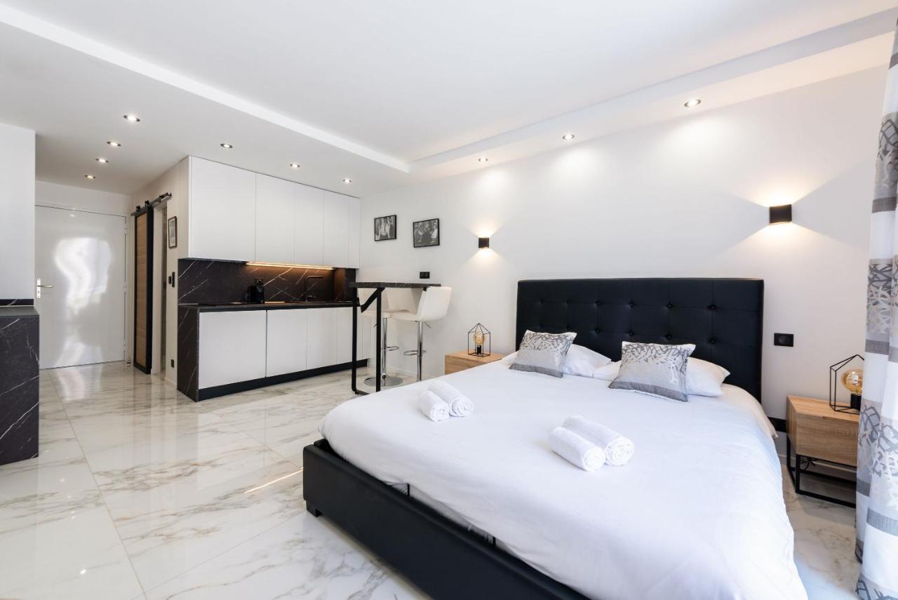 Large Studio - 50M Cannes Beach - Terrace Sea View Esterno foto
